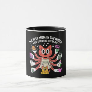 Funny Multi-Tasking Cat Mom The Best Mom Mug