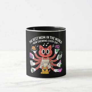 Funny Multi-Tasking Cat Mom The Best Mom  Mug