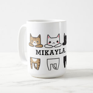 Funny Multicolor Cat Frame Coffee Mug