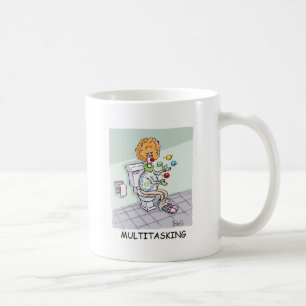 Funny Multitasking Juggling Clown Coffee Mug
