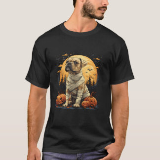 Funny Mummy Boxer Pumpkin Scary Halloween Dog Love T-Shirt
