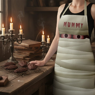 Funny Mummy Monster Spooky Kitchen Halloween Apron