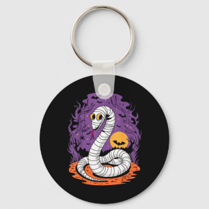 Funny Mummy Snake Lovers Spooky Halloween Costume Keychain