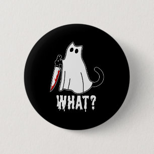 Funny Murder Cat Black Cat Murderous With Knife Ha 2 Inch Round Button