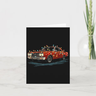 Funny Muscle Car Christmas Graphics Lights Lover  Card