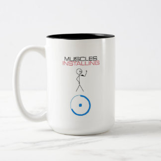 Funny Muscles Installing Coffee Cup
