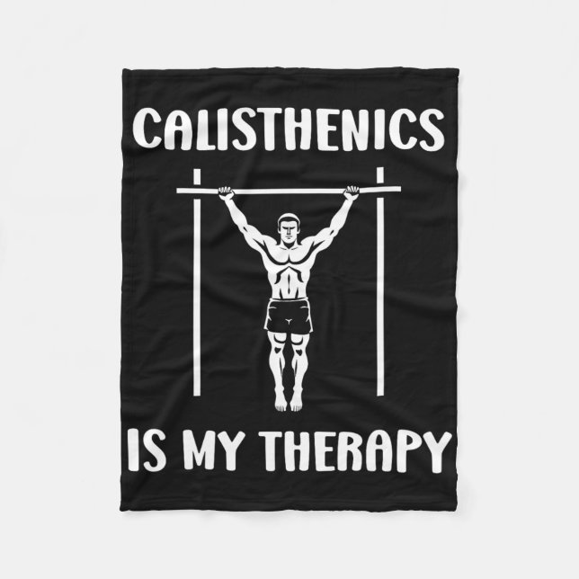 Funny Muscu Streetworkout Sport Workout Simple Cal Fleece Blanket (Front)