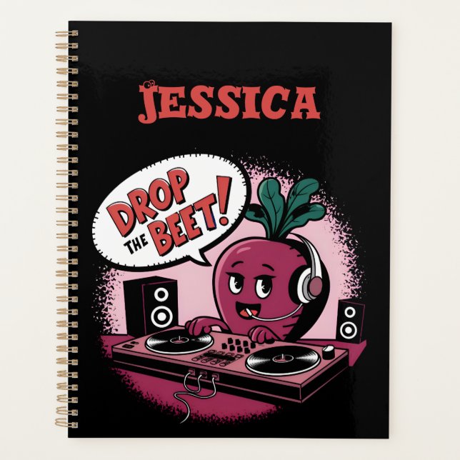 Funny Music Drop The Beet Planner (Front)