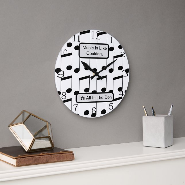 Funny Music Is Like Cooking, Wall Clock (Office)