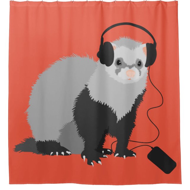 Funny Music Lover Ferret (Front)