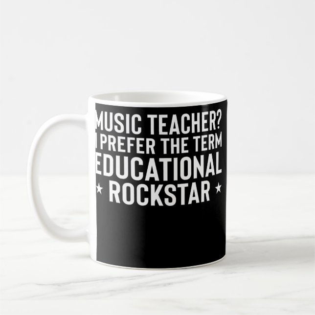 Funny Music Teacher Appreciation Gifts Guitar Coffee Mug (Left)