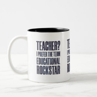 Funny Music Teacher - Educational Rockstar Two-Tone Coffee Mug