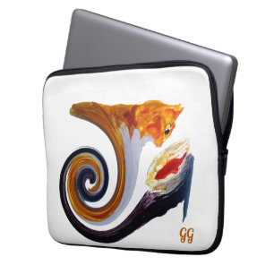 Funny Musical Art Goldfish Cat Personalised Laptop Sleeve
