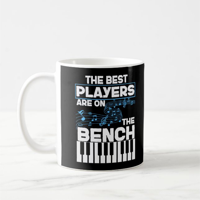 Funny Musician Keyboard Piano Player Coffee Mug (Left)