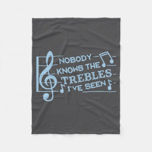 Funny Musicians Treble Joke Pun Music Teachers 2  Fleece Blanket