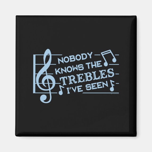 Funny Musicians Treble Joke Pun Music Teachers 2  Magnet (Front)