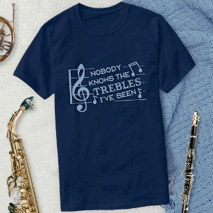 Funny Musicians Treble Joke Pun   Music Teachers 2 T-Shirt