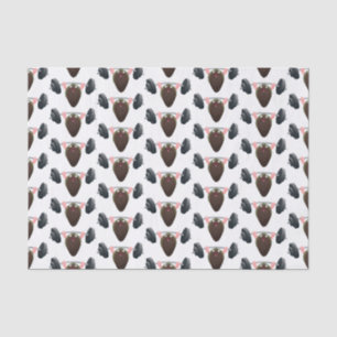 Funny mussel working out cartoon illustration tissue paper