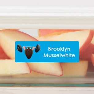 Funny mussel working out cartoon personalized