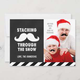 FUNNY MUSTACHE CARTE D'ACCUEIL PERSONNALISABLE POU