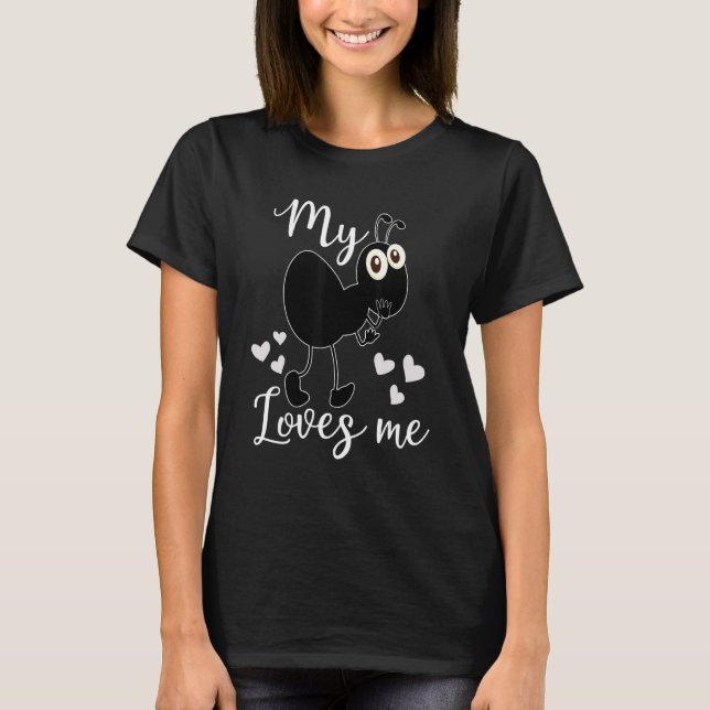 Funny My Aunt loves me boy for Ant Lovers auntie a T-Shirt (Front)