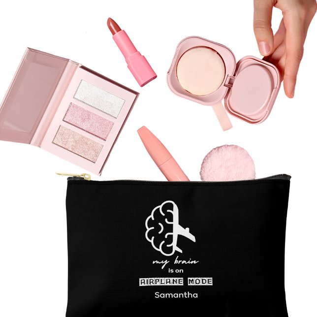Funny My Brain is on Airplane Mode Coworker Simple Accessory Pouch (Creator Uploaded)