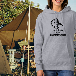 Funny My Brain is on Airplane Mode Coworker Simple Hoodie