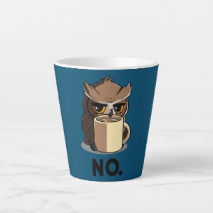 Funny My Coffee Moods Owl Quote for Owl lovers Latte Mug