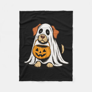 Funny My Dog Is My Boo Halloween Ghost Dog Men Wom Fleece Blanket