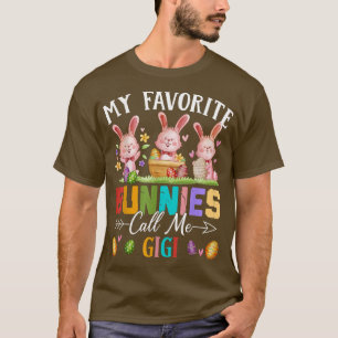 Funny My Favourite Bunnies Call Me Gigi Family Eas T-Shirt