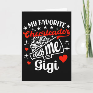 Funny My Favourite Cheerleader Calls Me Gigi Cheer Card