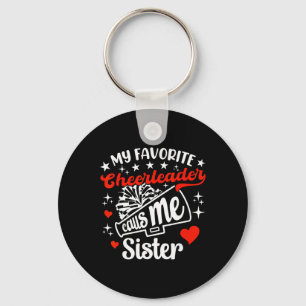 Funny My Favourite Cheerleader Calls Me Sister Che Keychain