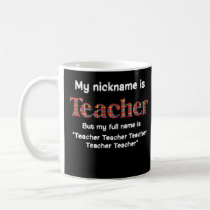Funny My Nickname Is Teacher But My Full Name Is T Coffee Mug