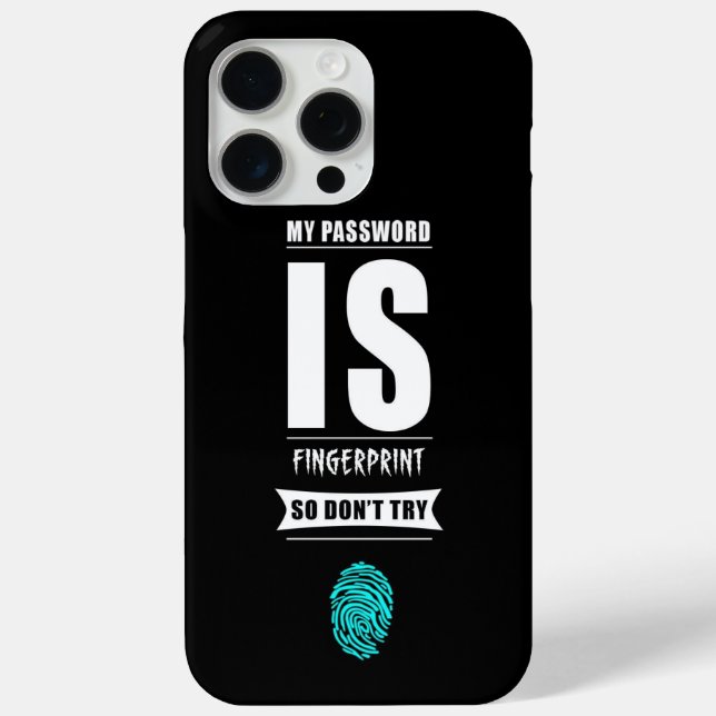 Funny My Password Is Fingerprint Case-Mate iPhone Case (Back)