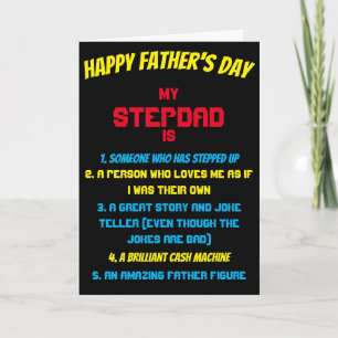 Funny My Stepdad Quote Father's Day Card