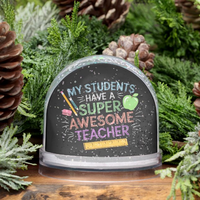 Funny My Students Have A Super Awesome Teacher Snowglobe (Winter)