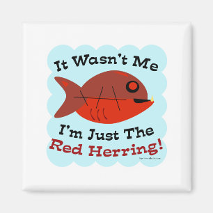 Funny Mystery Red Herring Magnet