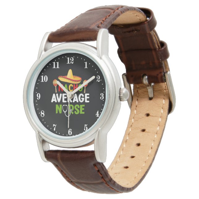 Funny nacho average Nurse Watch (Angled)