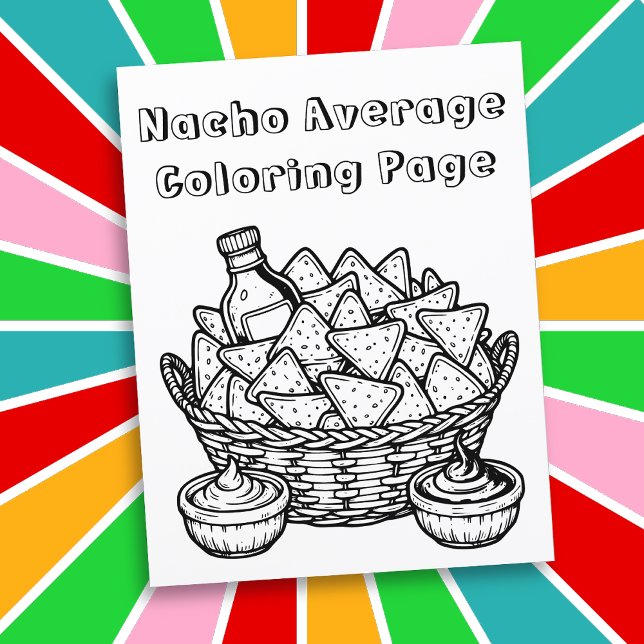 Funny Nachos and Salsa Colouring Page Pun (Creator Uploaded)