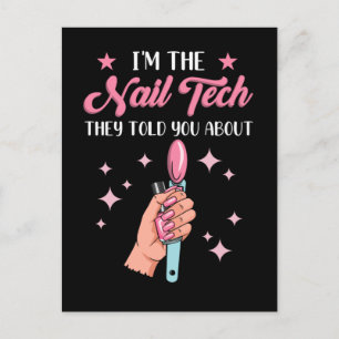 Funny Nail Tech Emlpoyee Manicure Coworker Postcard