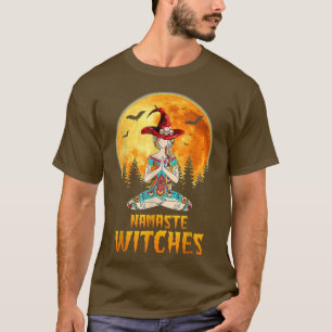 Funny Namaste Witches Yoga Halloween Costume 1017 T-Shirt