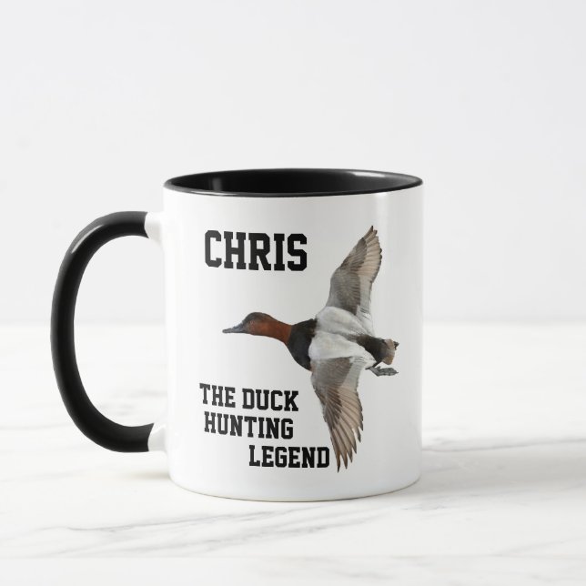 Funny Name Duck Hunting Legend Canvasback Sports Mug (Left)