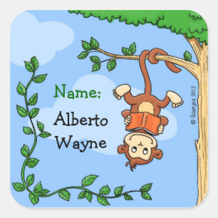 Funny name label sticker / bookplate / booklabel