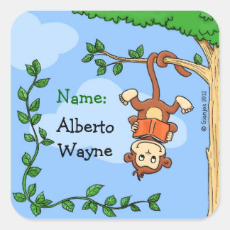 Funny name label sticker / bookplate / booklabel