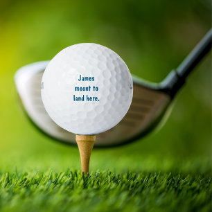 Funny 'Name Meant To Land Here' Golf Joke Balls
