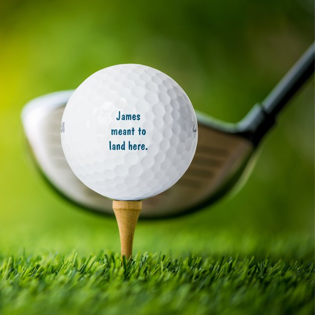 Funny 'Name Meant To Land Here' Golf Joke Balls (Creator Uploaded)