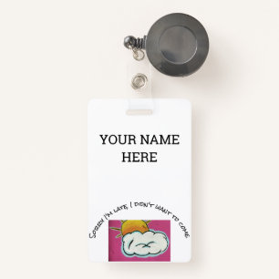 Funny name tag badge