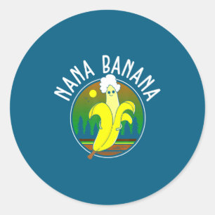 Funny Nana Banana  Classic Round Sticker