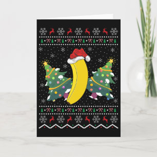 Funny Nana Fruit Lover Xmas Ugly Nana Christmas Card
