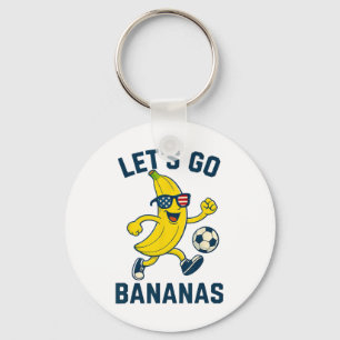 Funny Nana Soccer Cartoon Kicking Ll Usa Flag Gles Keychain